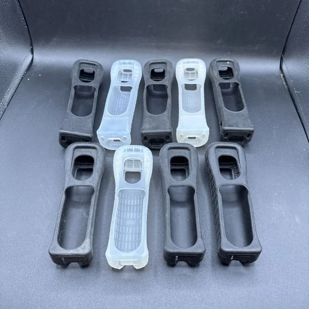Lot of 9 Nintendo Wii Remote Silicone Gel Cover Grip Sleeve See Pictures